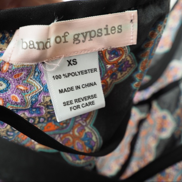 Band of Gypsies XS black kaleidoscope mini dress - Picture 6 of 8